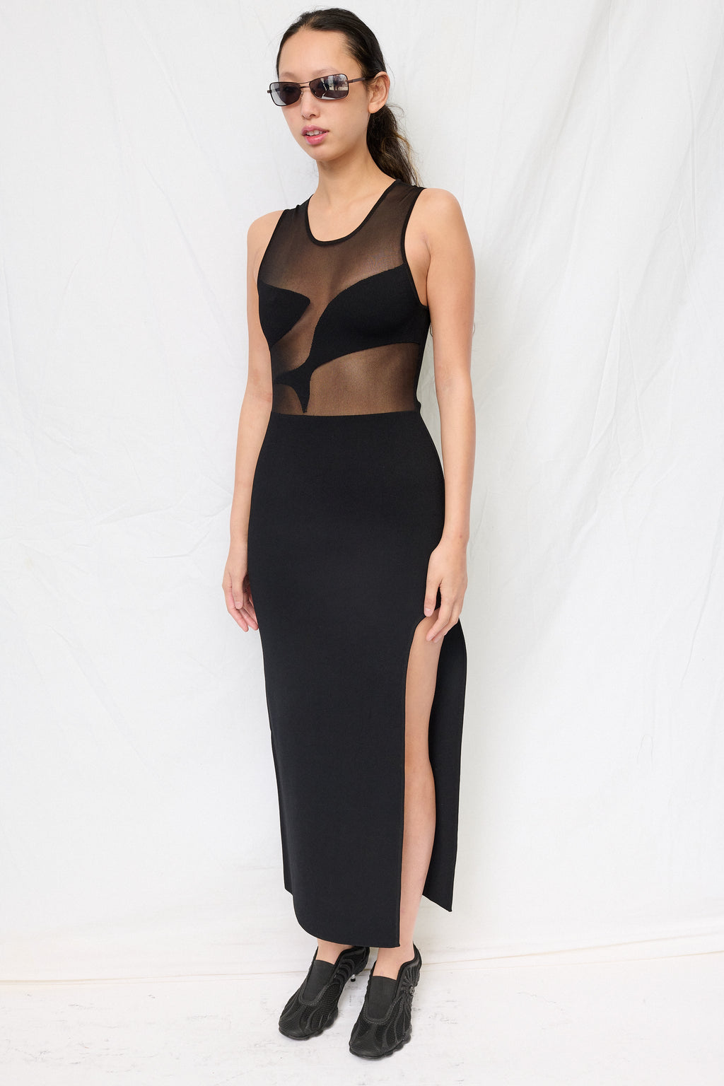 PH5 Limia Sheer Long Dress - Black