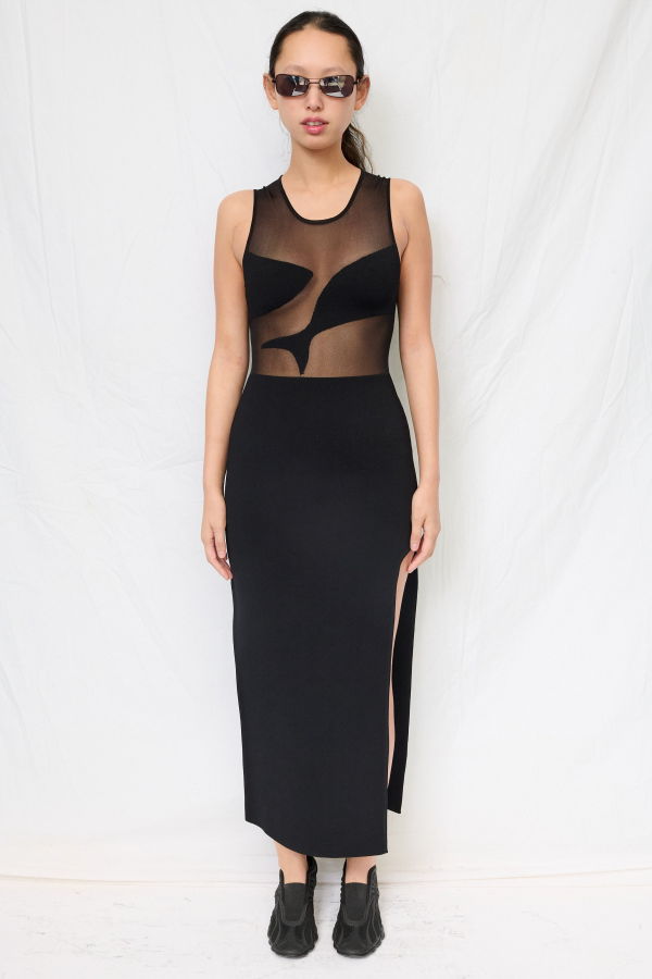 PH5 Limia Sheer Long Dress - Black