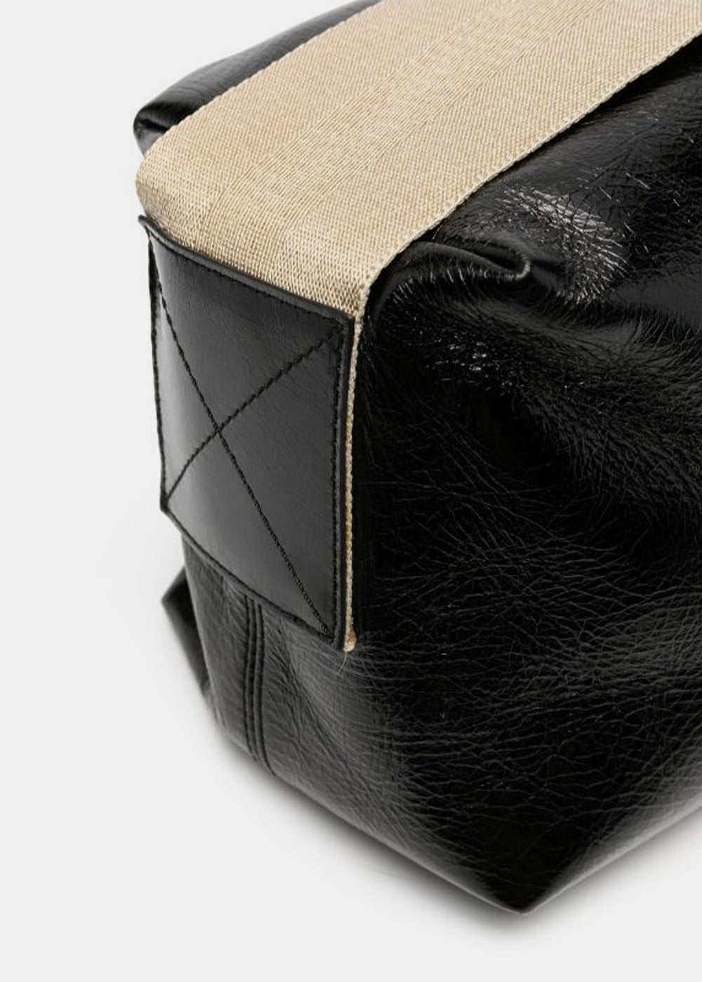 Uma Wang Medium Tofu Bag - Black/Mustard