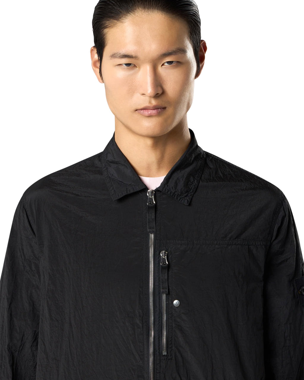 Stone Island Nylon Metal in ECONYL Chest Pocket Two-Way Zip Overshirt