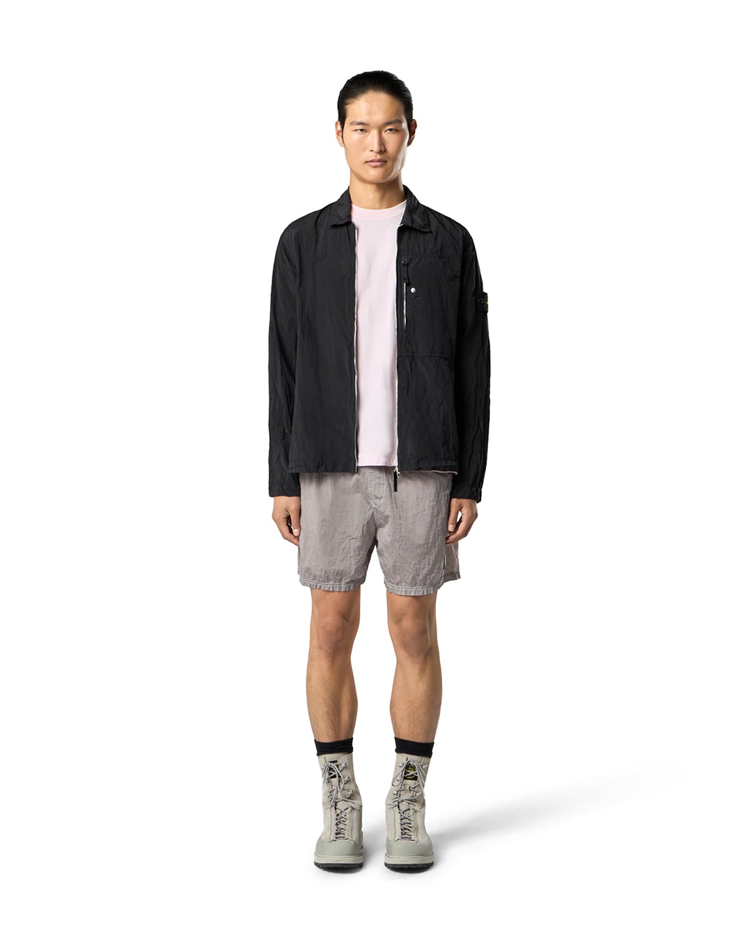 Stone Island Nylon Metal in ECONYL Chest Pocket Two-Way Zip Overshirt