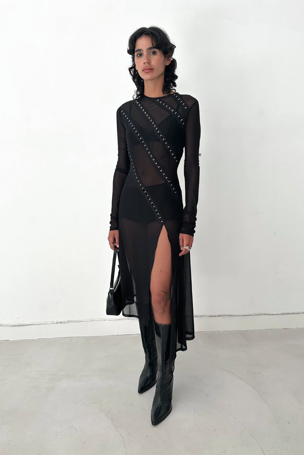 SAEMDI Rue Sheer Mesh Dress
