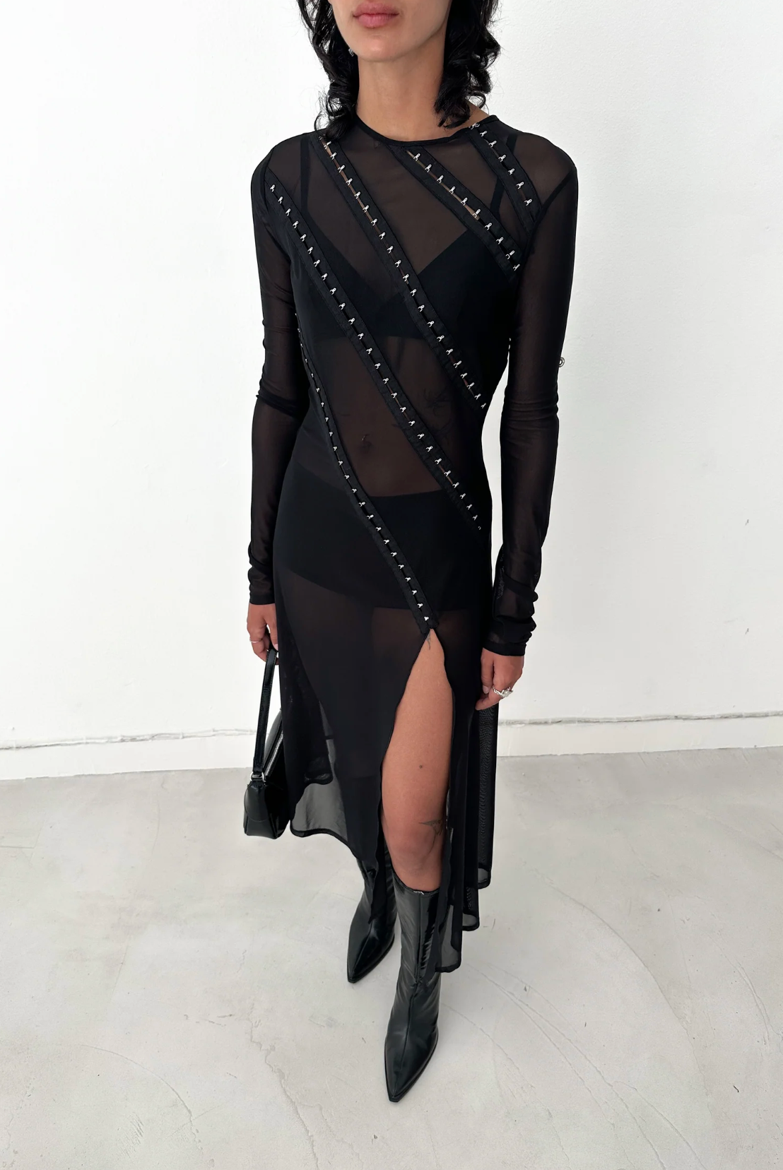 SAEMDI Rue Sheer Mesh Dress