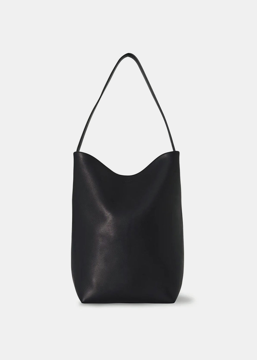 The Row Saddle Leather Medium N/S Park Tote - Black