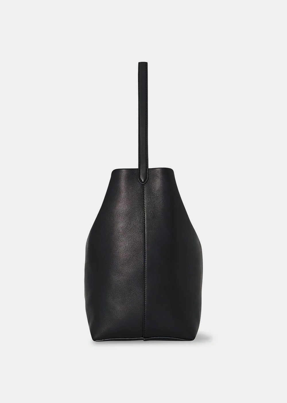 The Row Saddle Leather Medium N/S Park Tote - Black