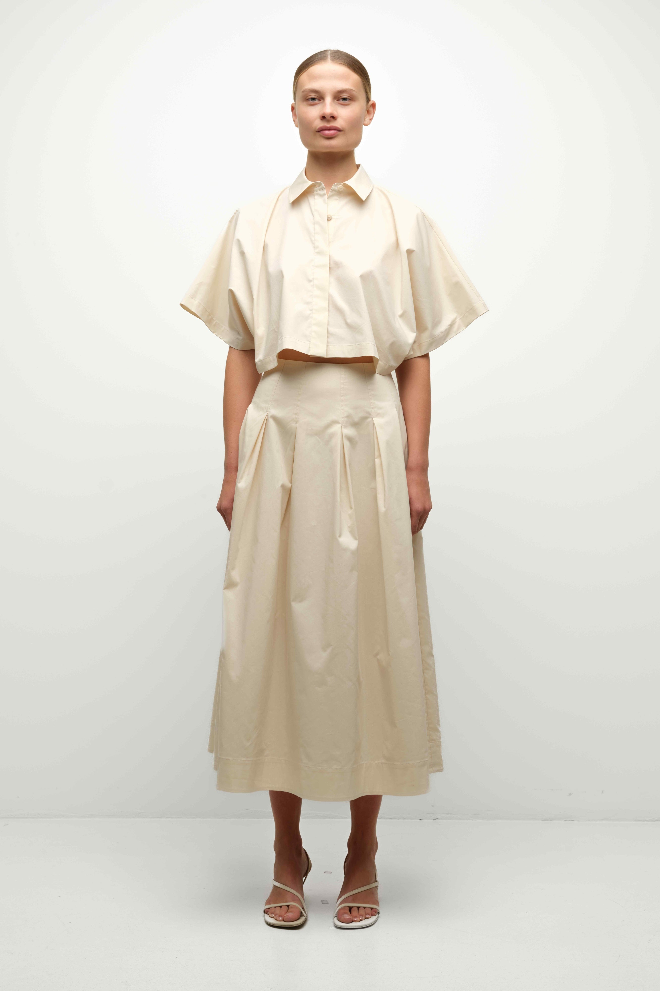 Jonathan Simkhai Blair S/S Shirt - Stone