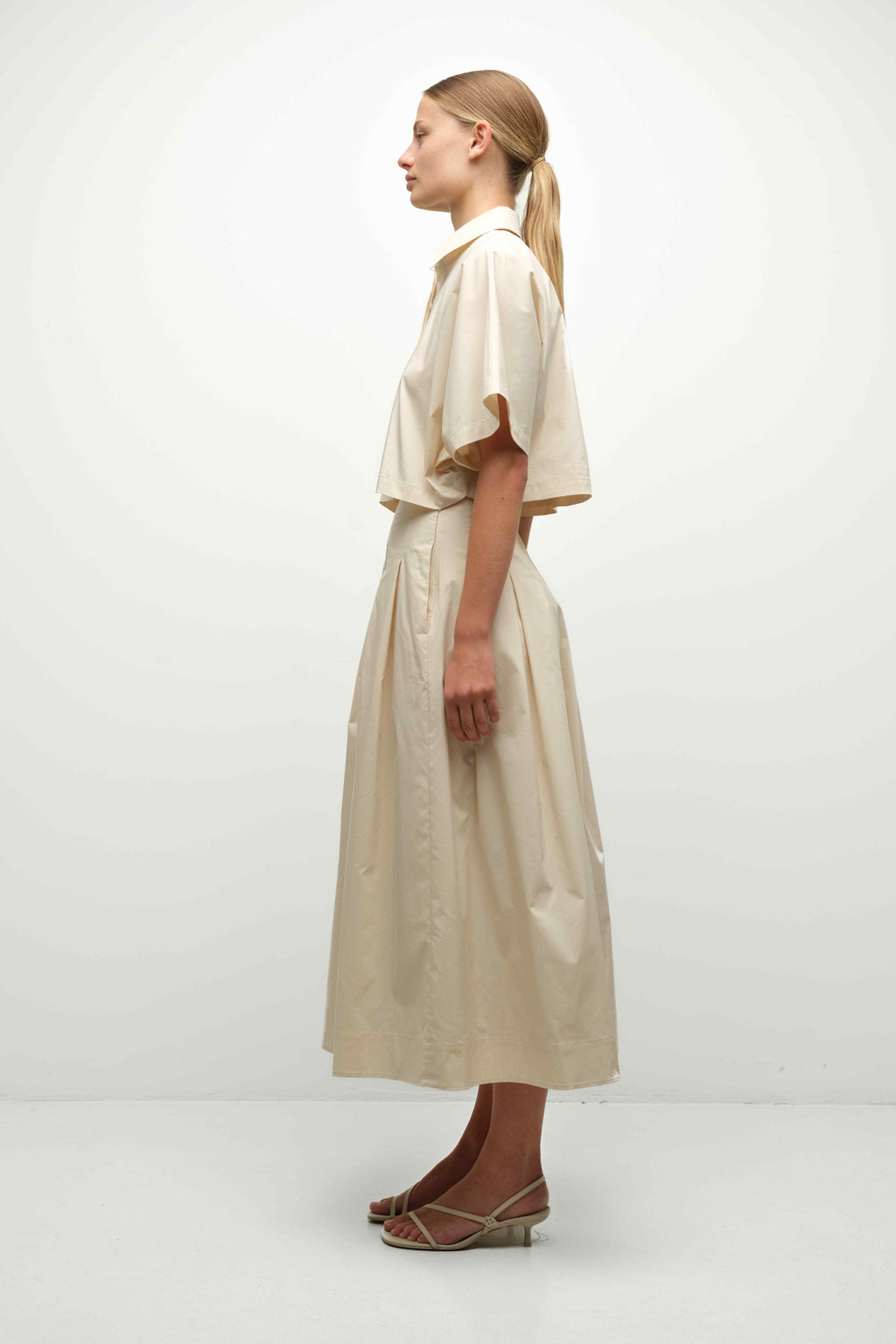 Jonathan Simkhai Blair S/S Shirt - Stone