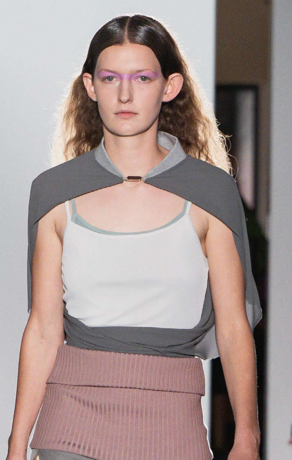 Jacek Gleba Bomber Shawl in Georgette Top