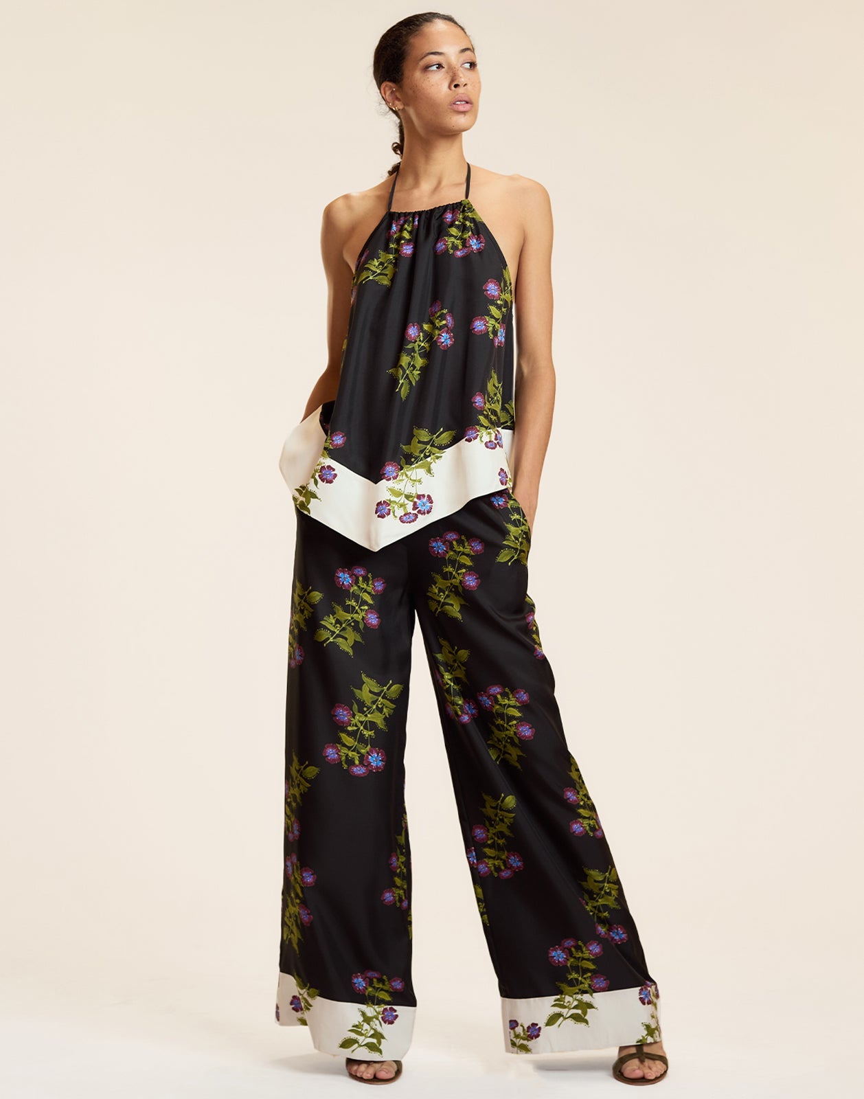 Cynthia Rowley Bon Voyage Pants - Black Floral