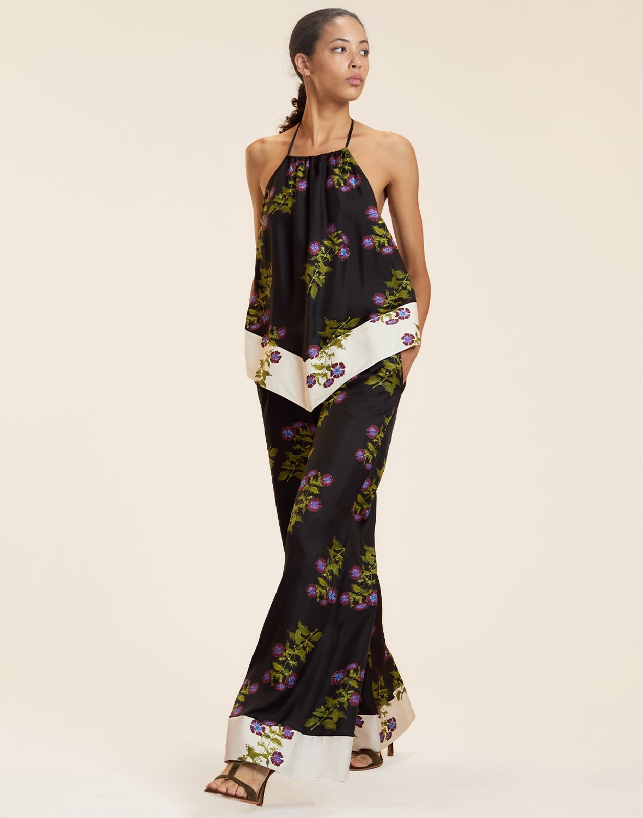 Cynthia Rowley Bon Voyage Pants - Black Floral