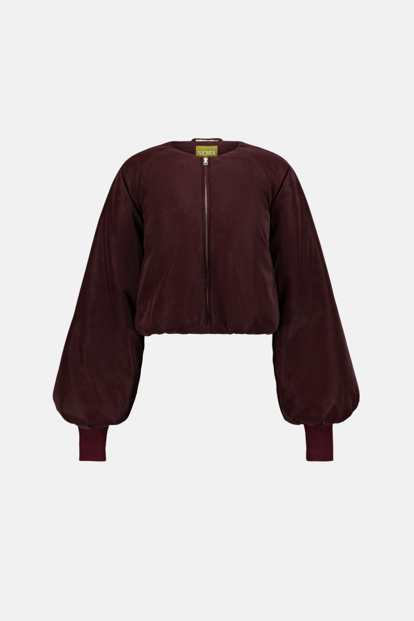 SAEMDI Bordeaux Bomber Jacket