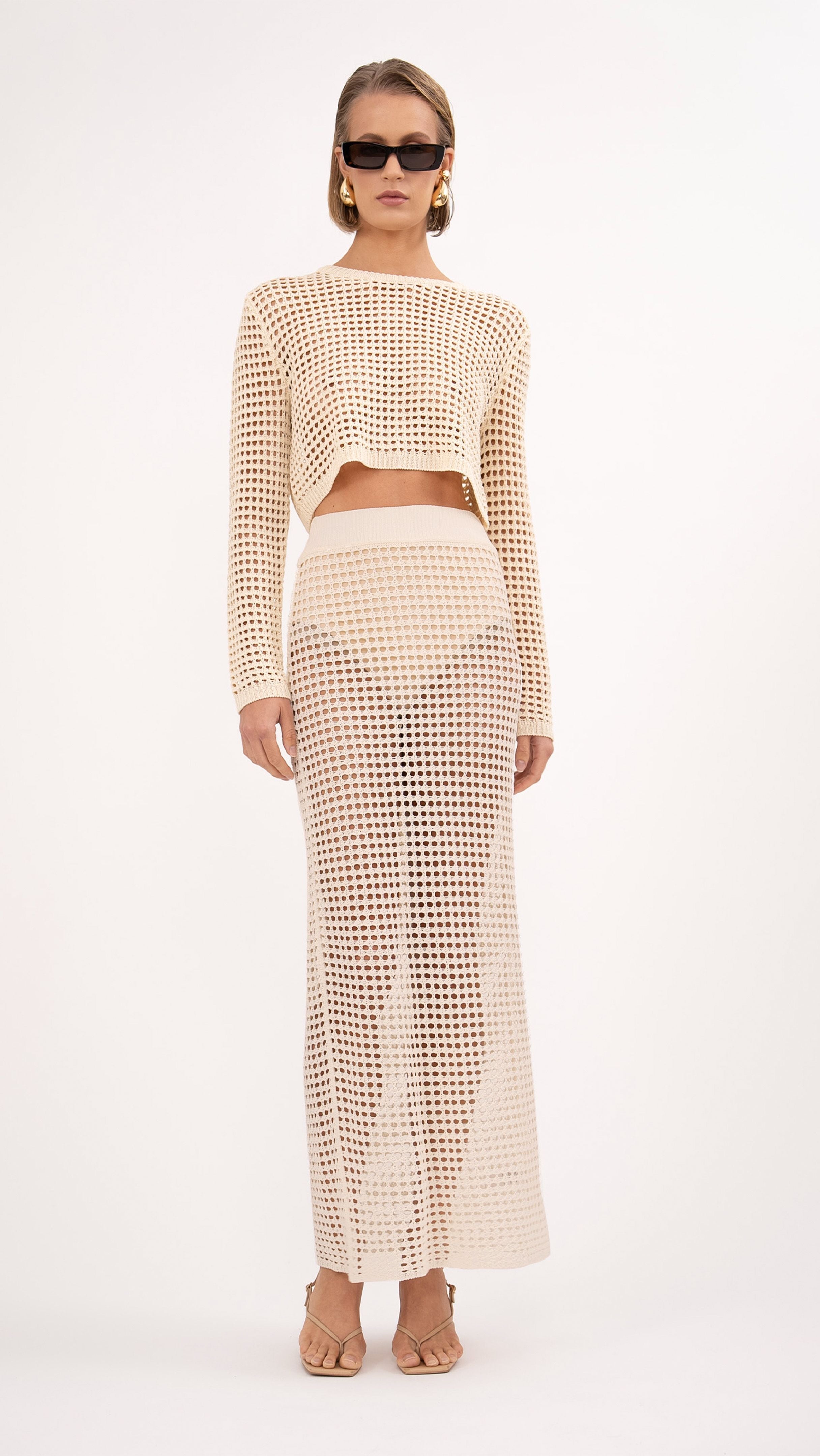 Nonchalant Label Brianna Maxi Skirt - Beige