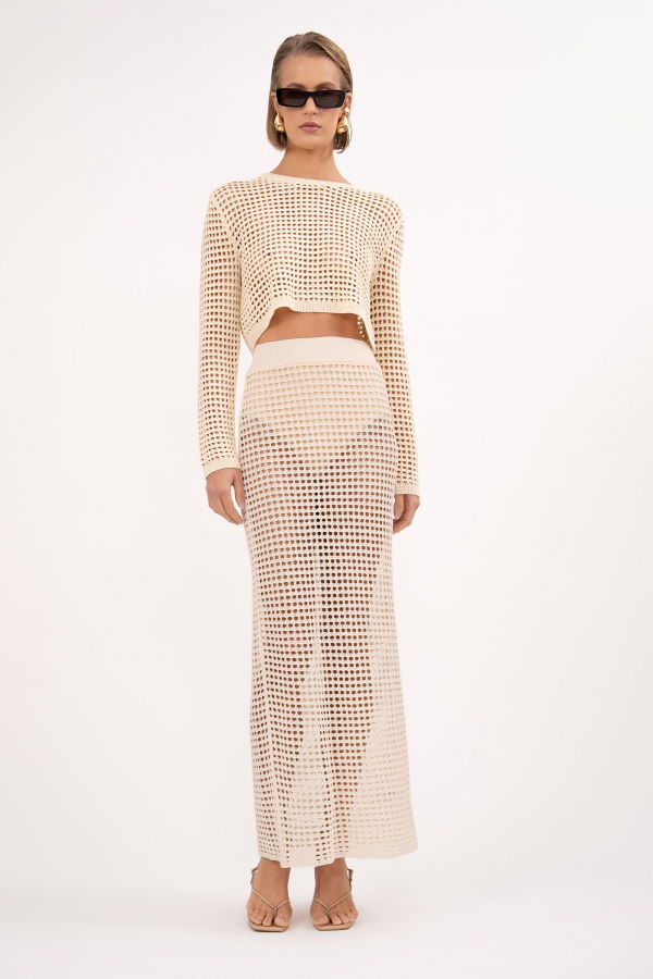 Nonchalant Label Brianna Maxi Skirt - Beige