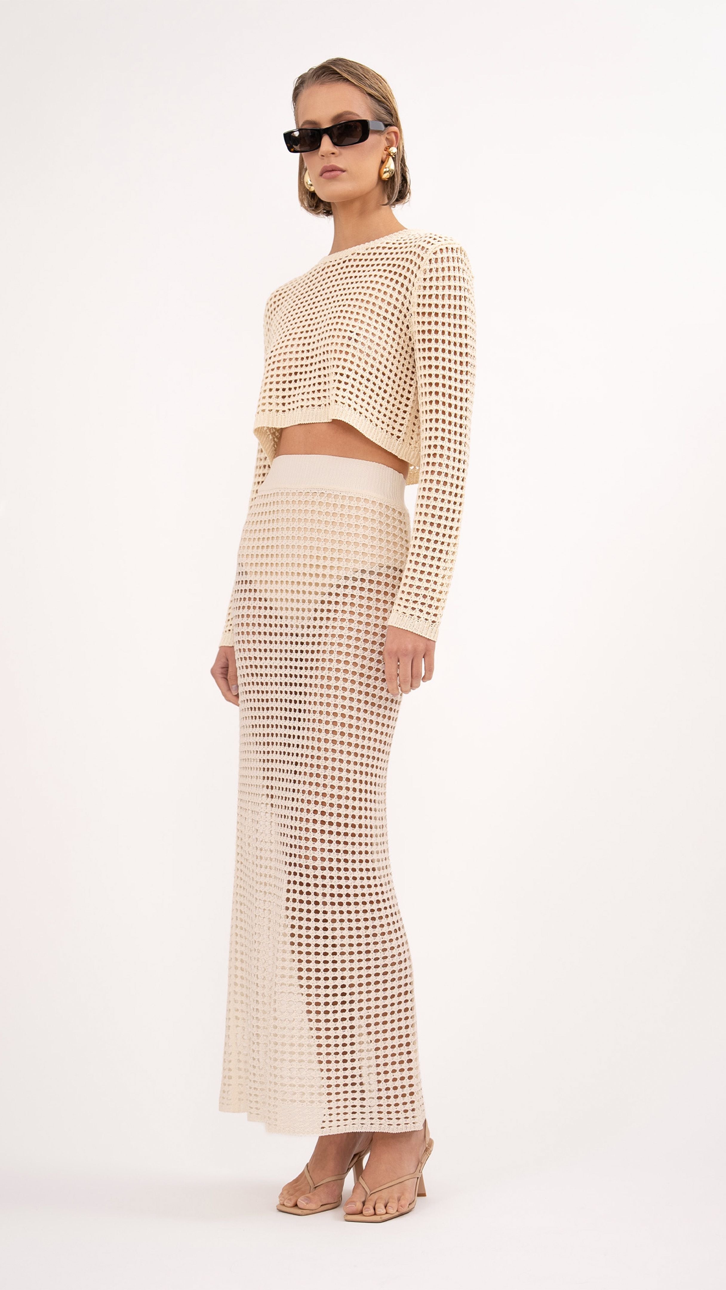 Nonchalant Label Brianna Maxi Skirt - Beige