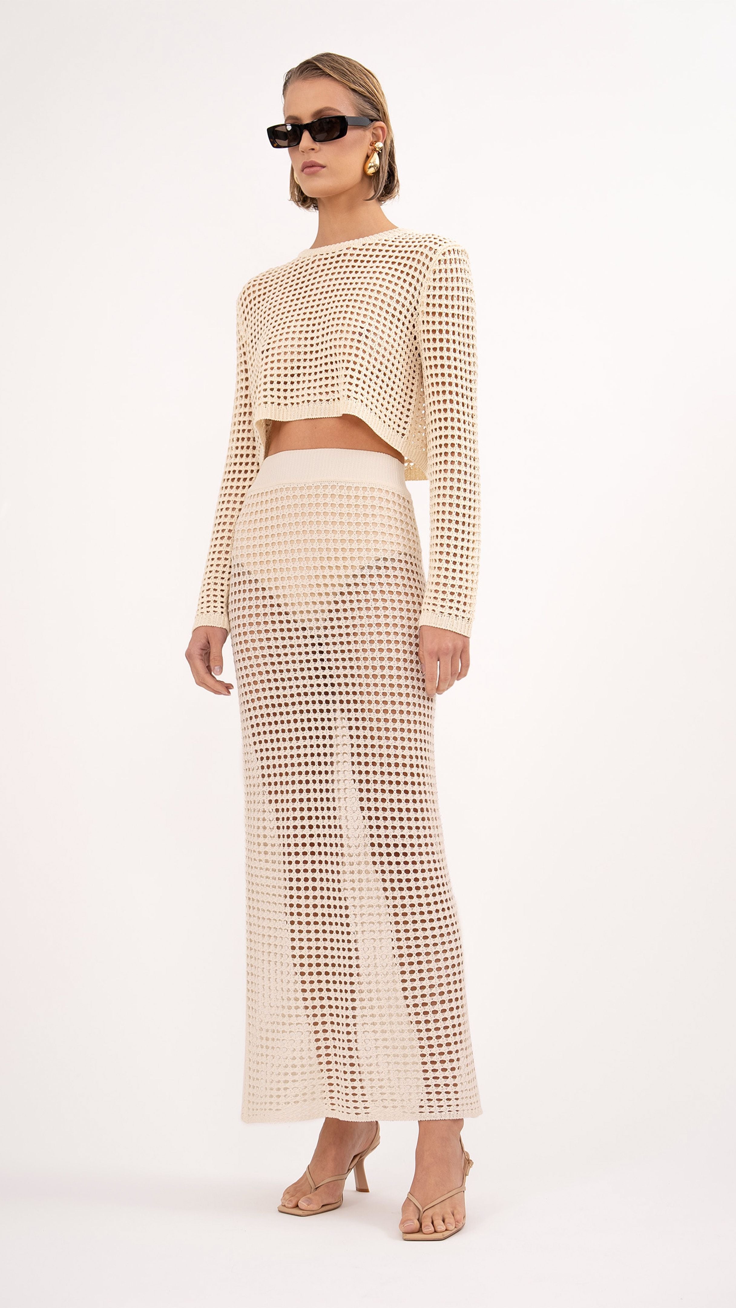 Nonchalant Label Brianna Maxi Skirt - Beige