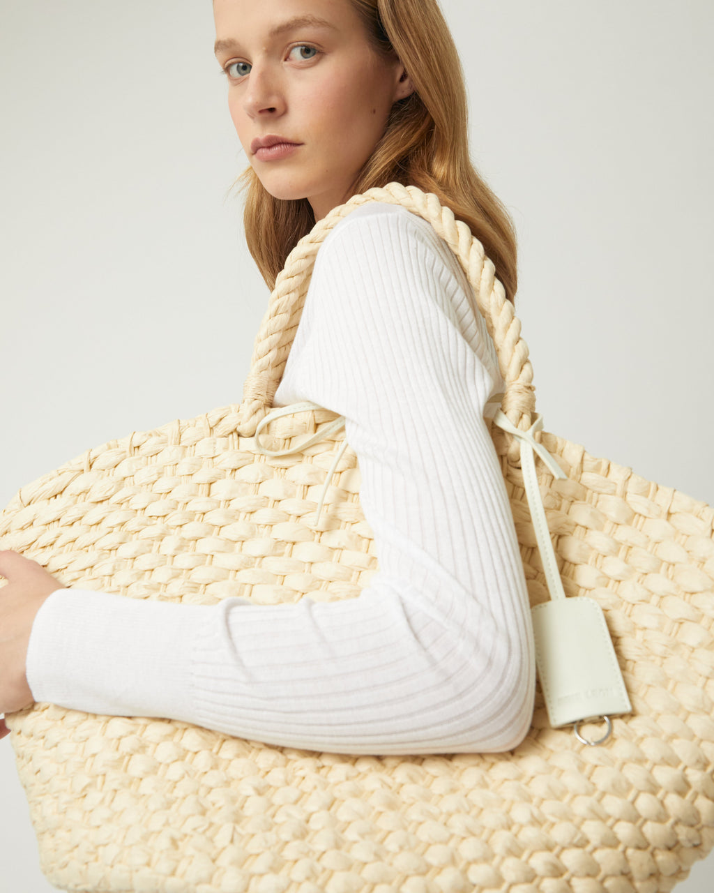BRIE LEON Straw Basket Tote