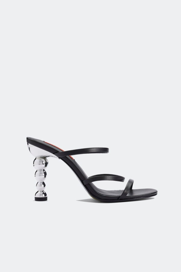 Simon Miller Bubble Drop Heel Sandals - Black/Silver