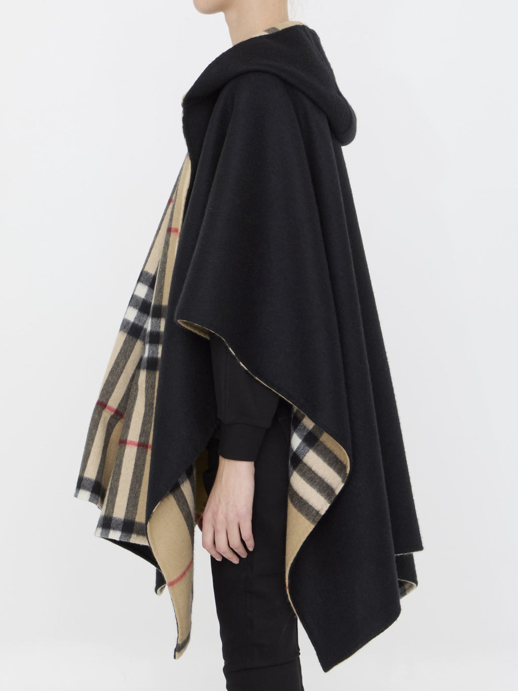 Burberry Cashmere Cape - Black/Neutrals