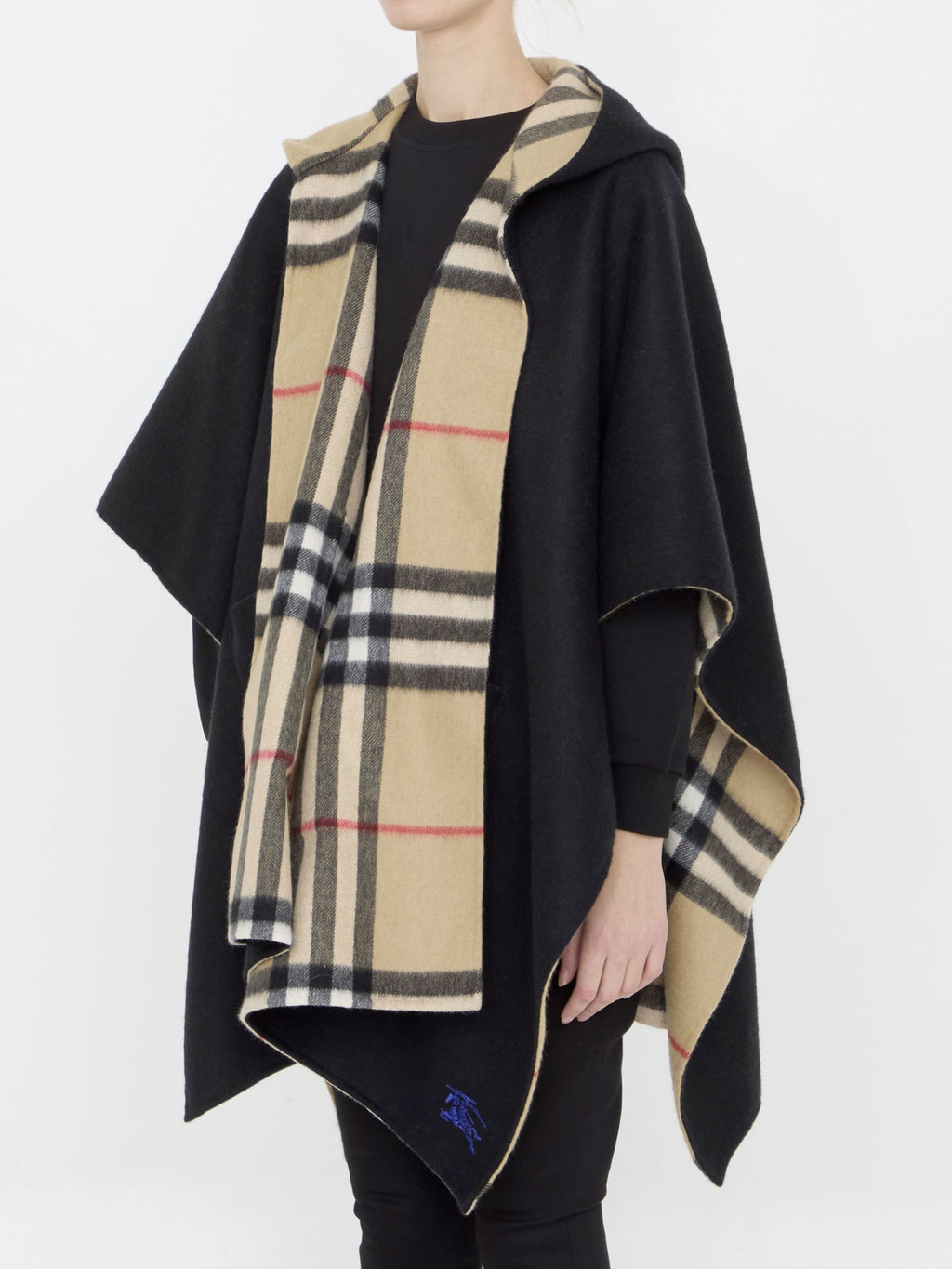 Burberry Cashmere Cape - Black/Neutrals