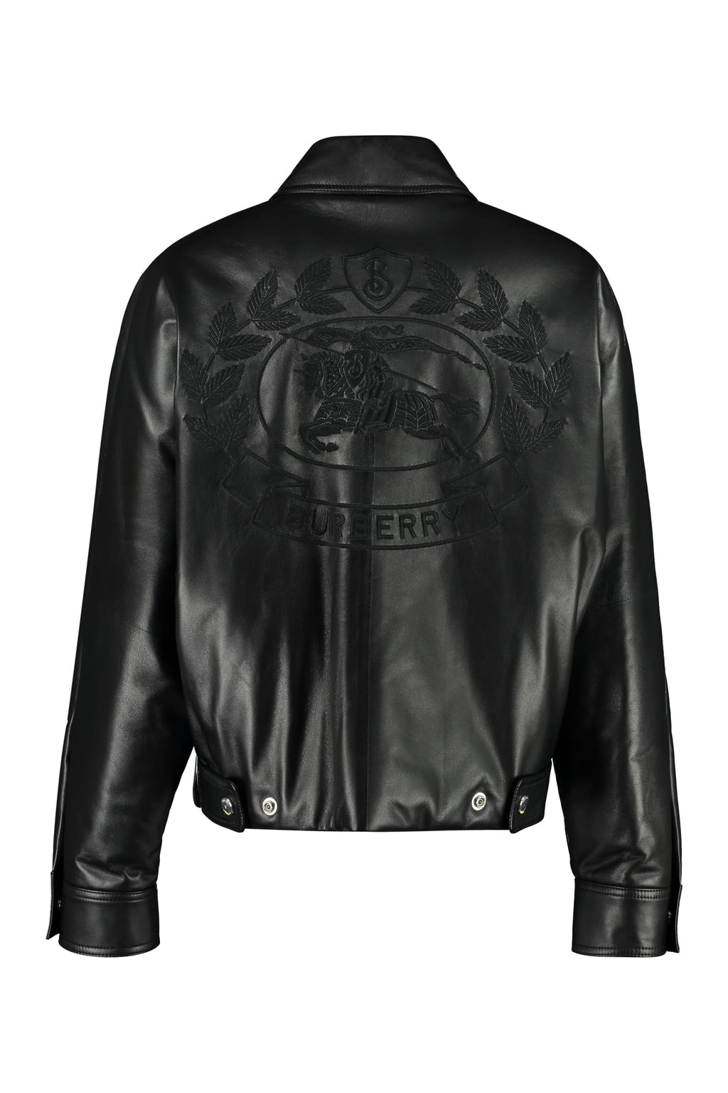 Burberry Lambskin Bomber Jacket - Black