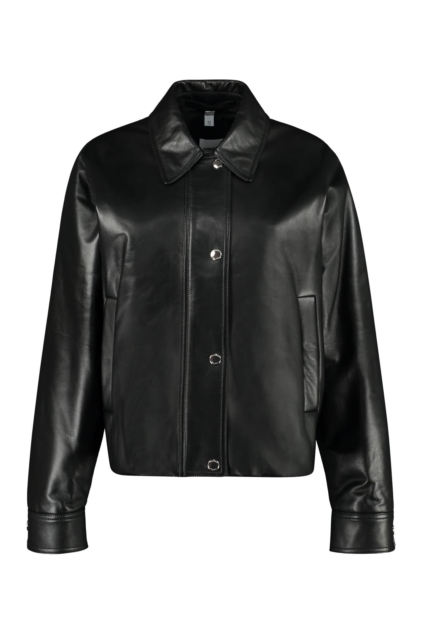 Burberry Lambskin Bomber Jacket - Black
