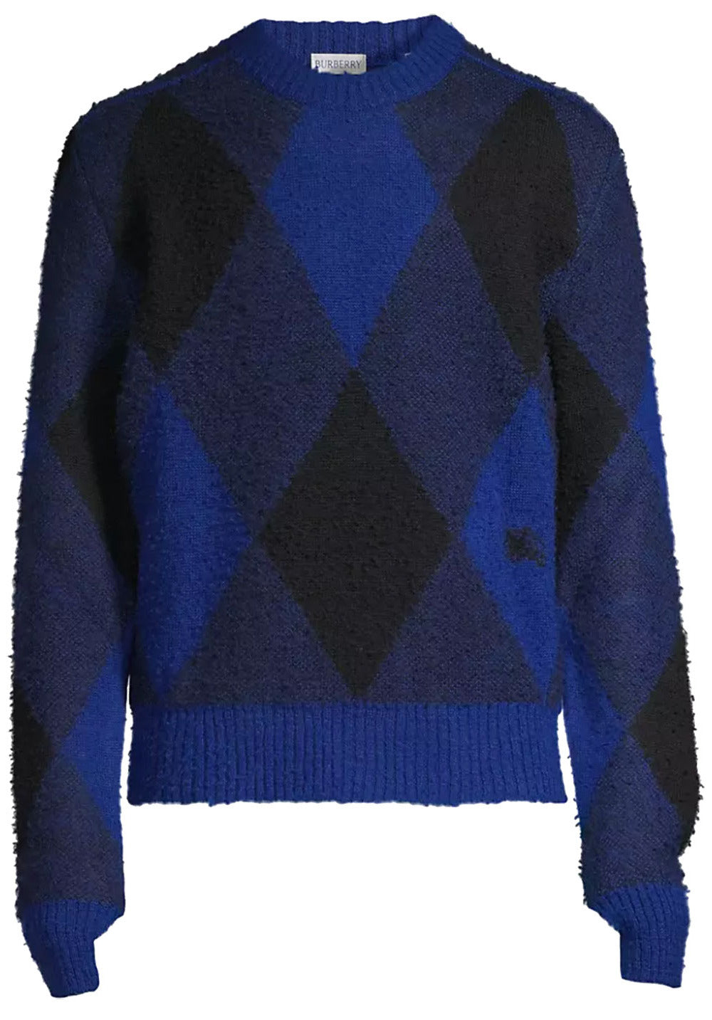 Burberry EKD Wool Sweater - Blue Argyle Check