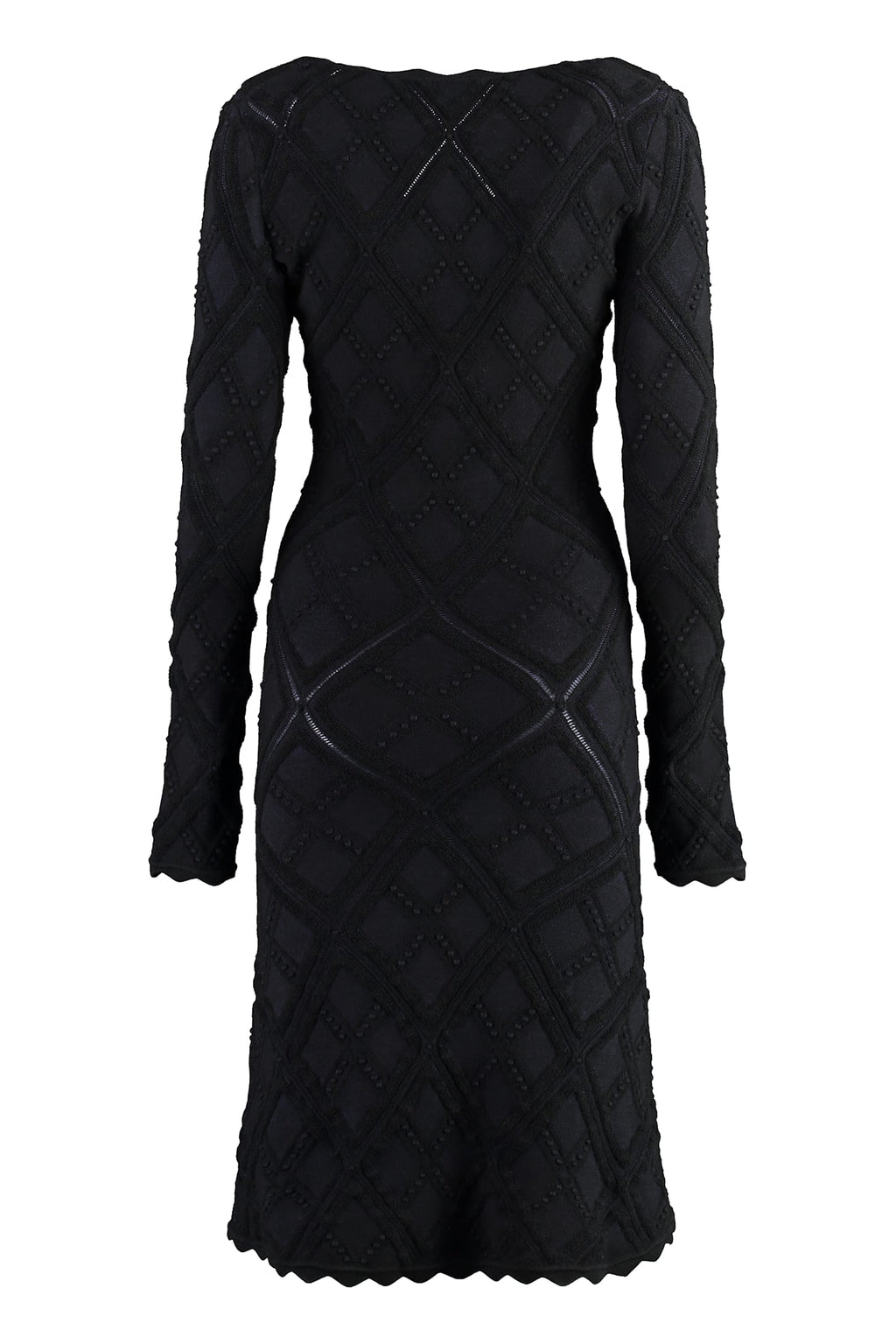 Burberry Scalloped Detail Dress - Black