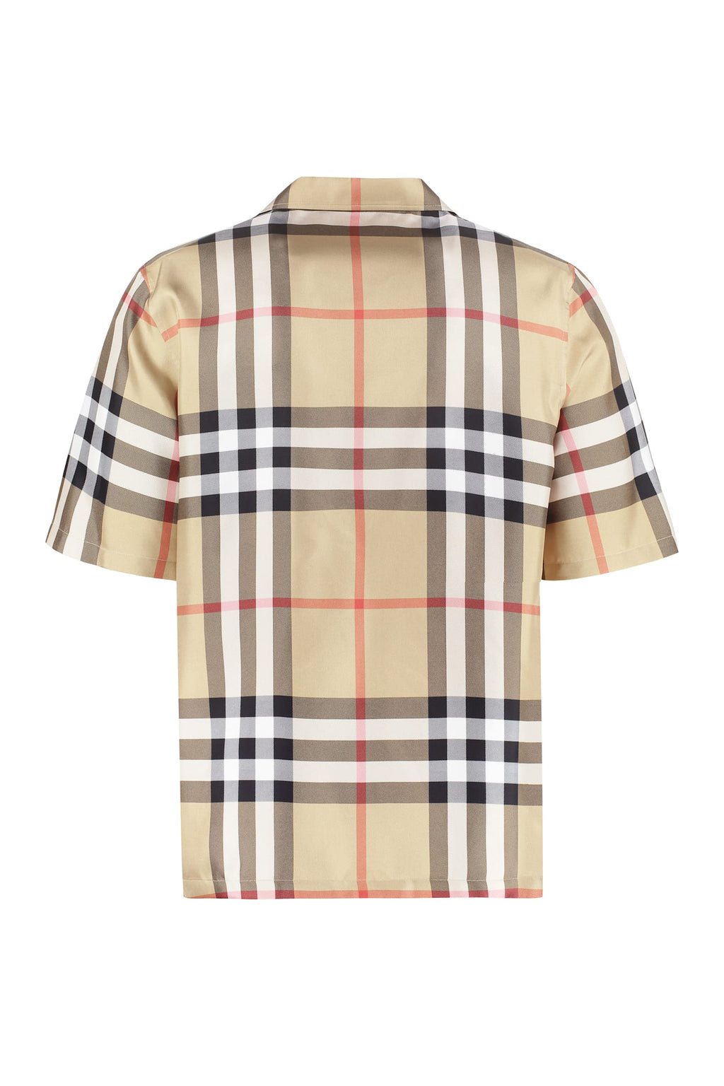 Burberry Short Sleeve Silk Shirt - Beige