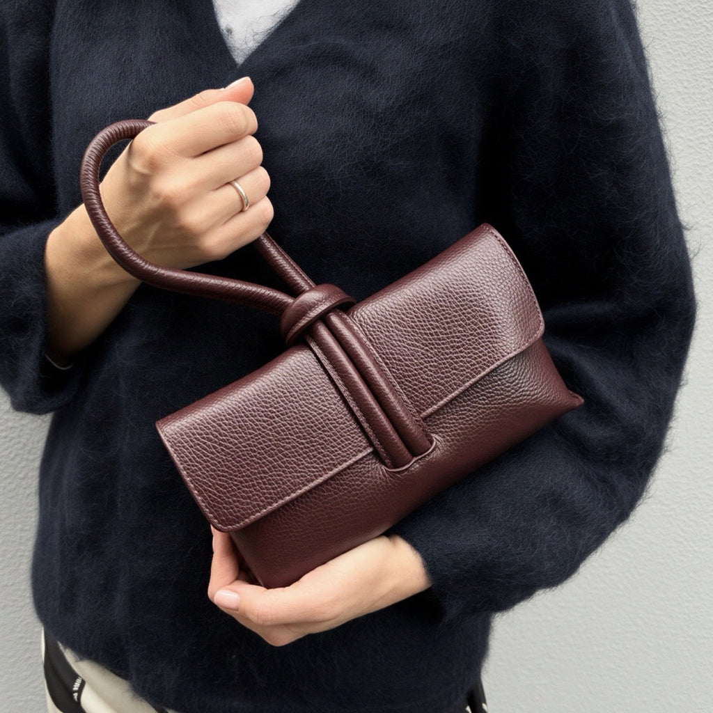 London Atelier Byproduct Leather Loop Clutch Bag