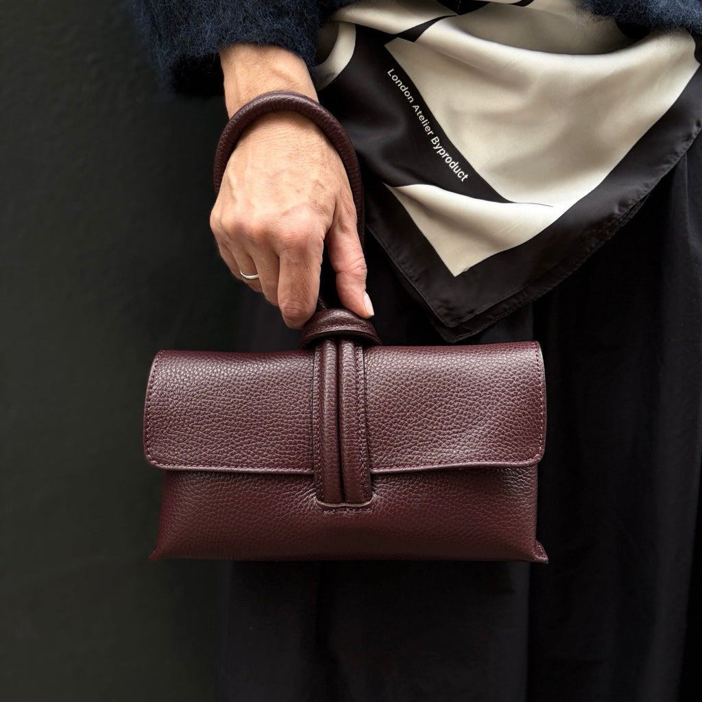London Atelier Byproduct Leather Loop Clutch Bag