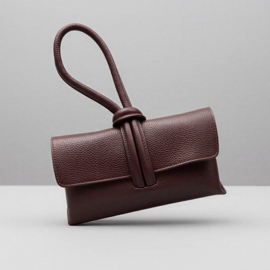 London Atelier Byproduct Leather Loop Clutch Bag