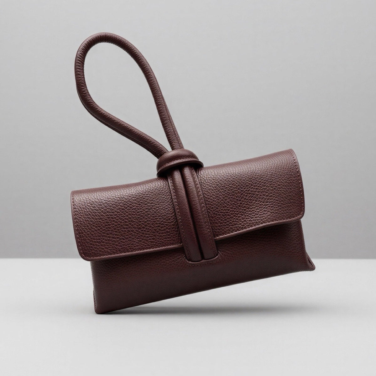 London Atelier Byproduct Leather Loop Clutch Bag
