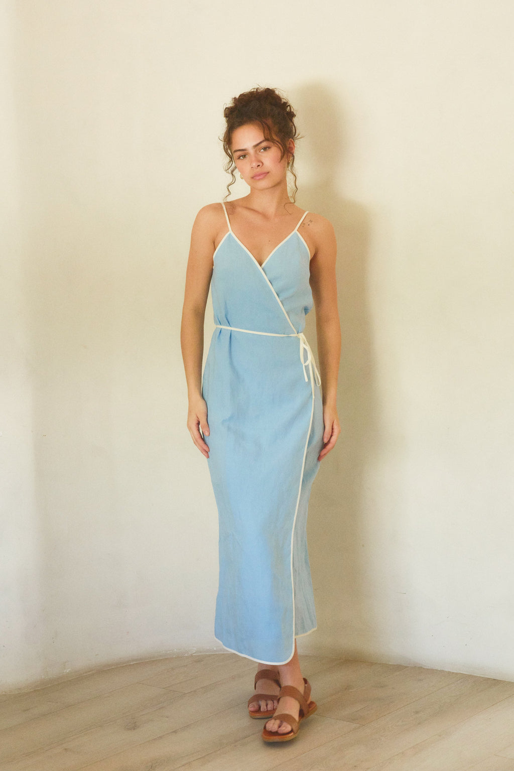 ESYA Capri Linen Wrap Dress