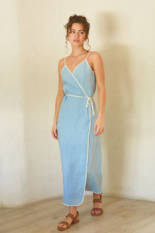 ESYA Capri Linen Wrap Dress