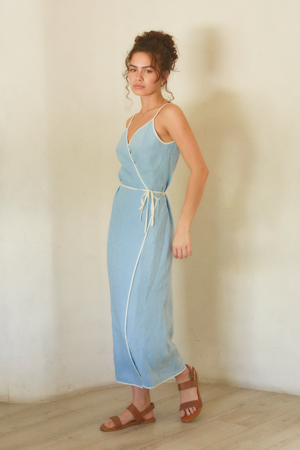 ESYA Capri Linen Wrap Dress
