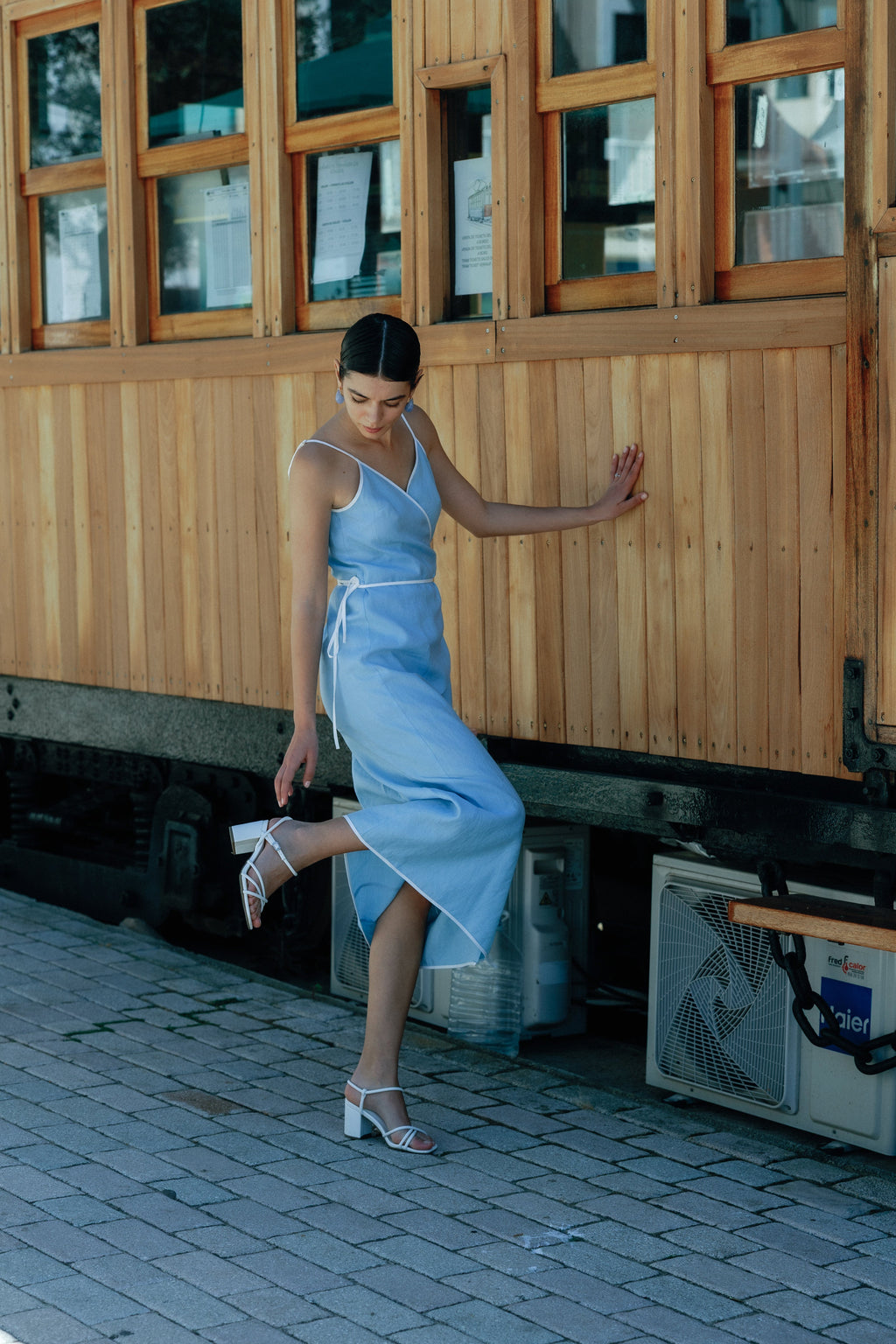 ESYA Capri Linen Wrap Dress