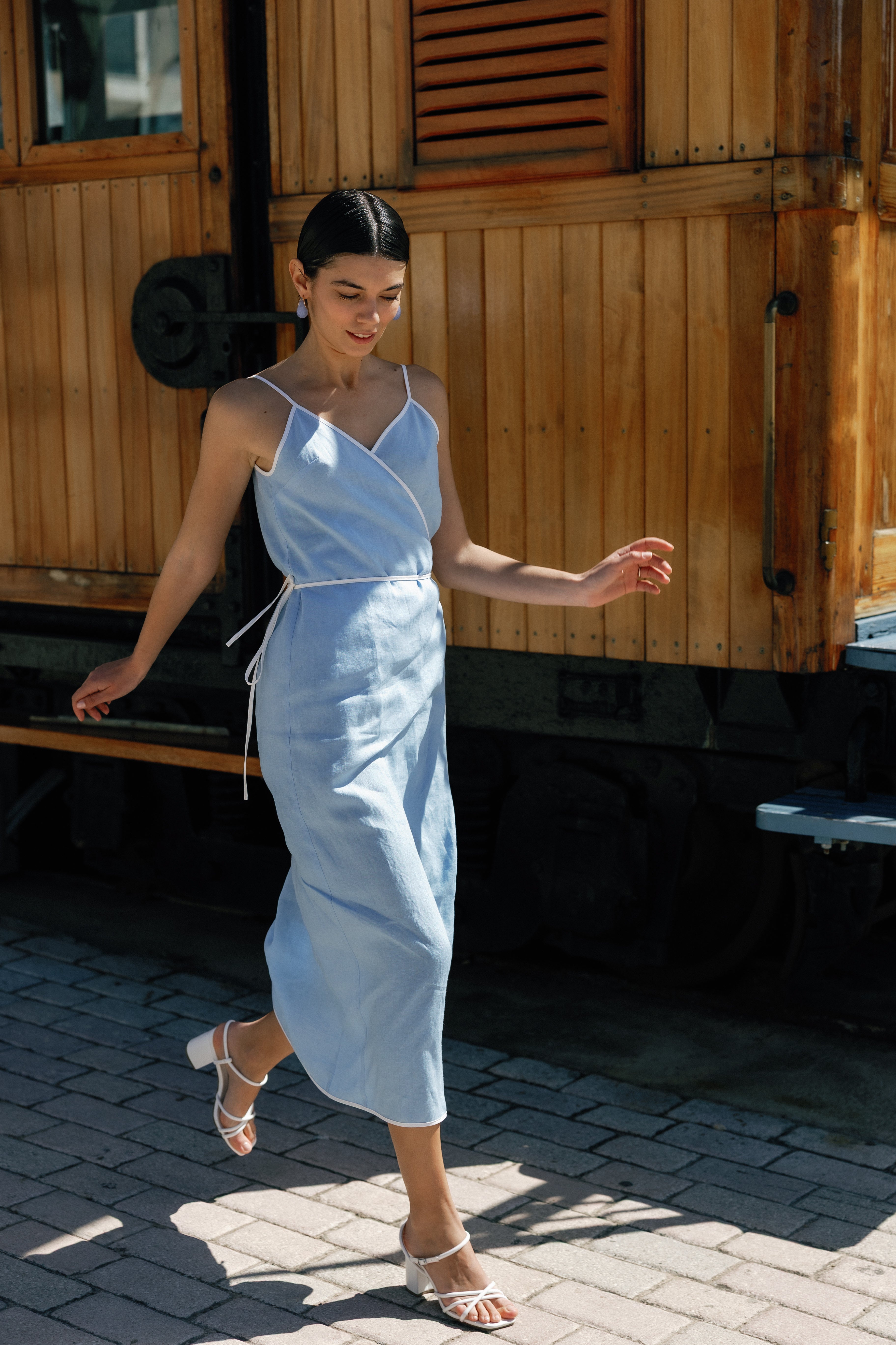 ESYA Capri Linen Wrap Dress