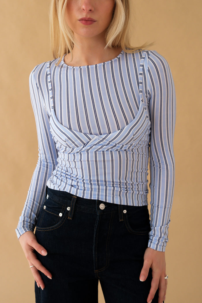 MIAOU Cara Top - Blue Stripe