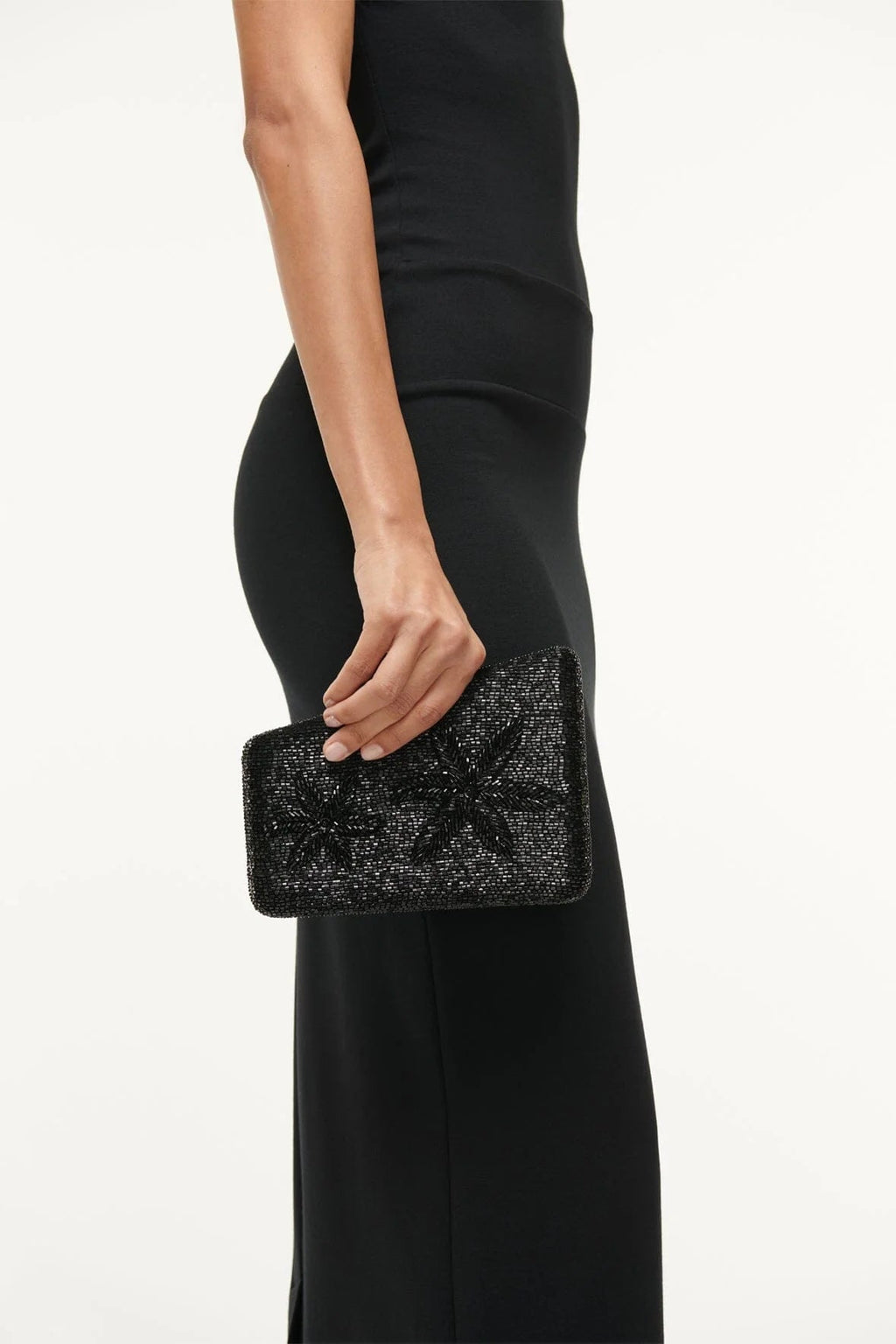 Staud Carmella Beaded Clutch - Black Starfish