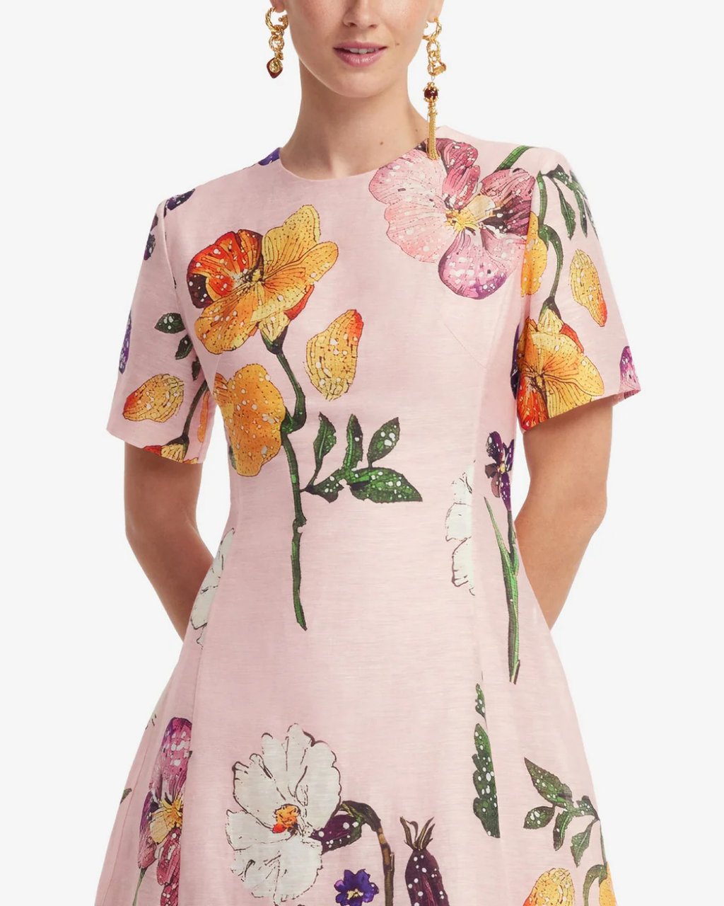Leo Lin Caroline Short Sleeve Midi Dress - Wildbloom