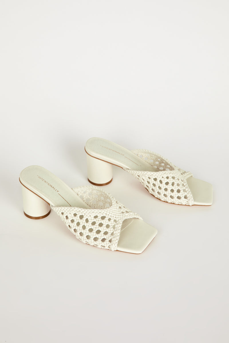 "INTENTIONALLY __________." Cassandra Vegan Heel