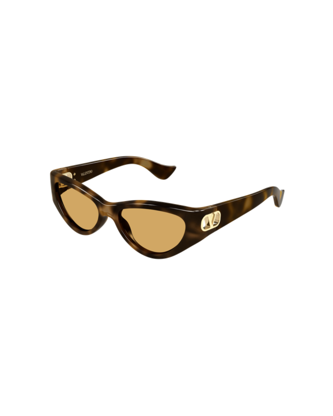 Valentino Cat-Eye Oval Sunglasses - Havana/Brown