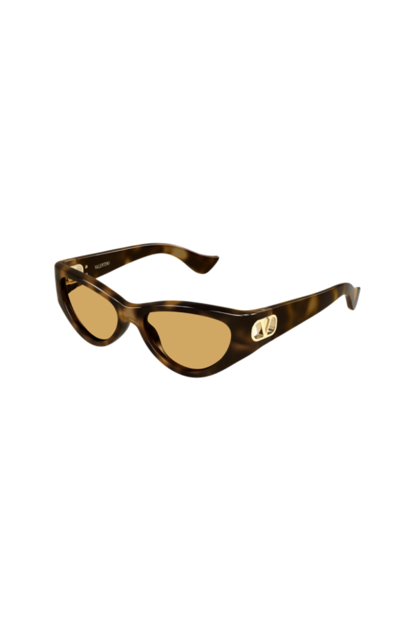 Valentino Cat-Eye Oval Sunglasses - Havana/Brown