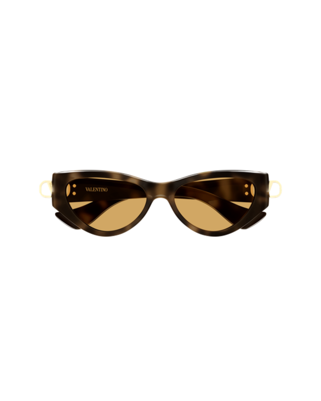 Valentino Cat-Eye Oval Sunglasses - Havana/Brown