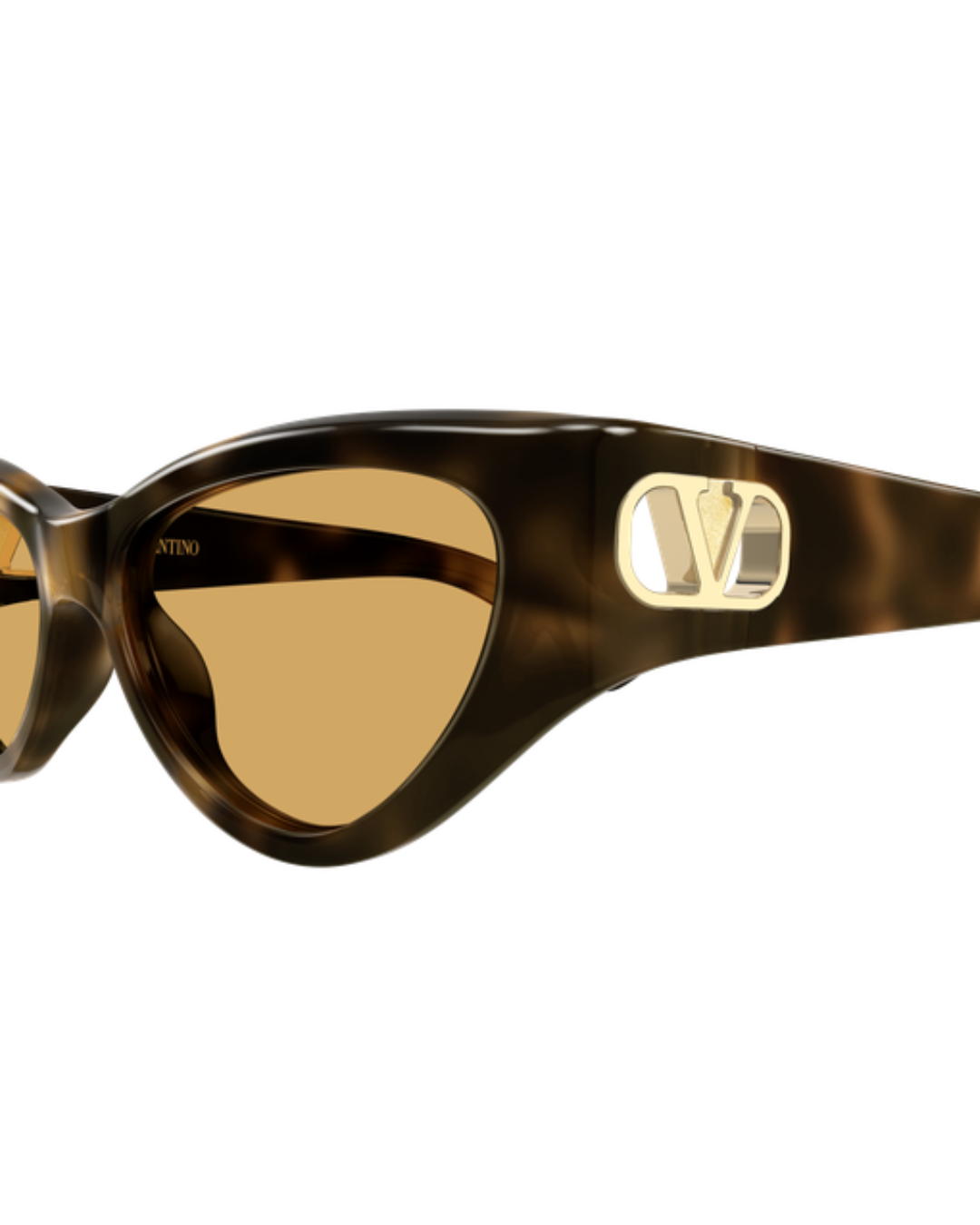 Valentino Cat-Eye Oval Sunglasses - Havana/Brown