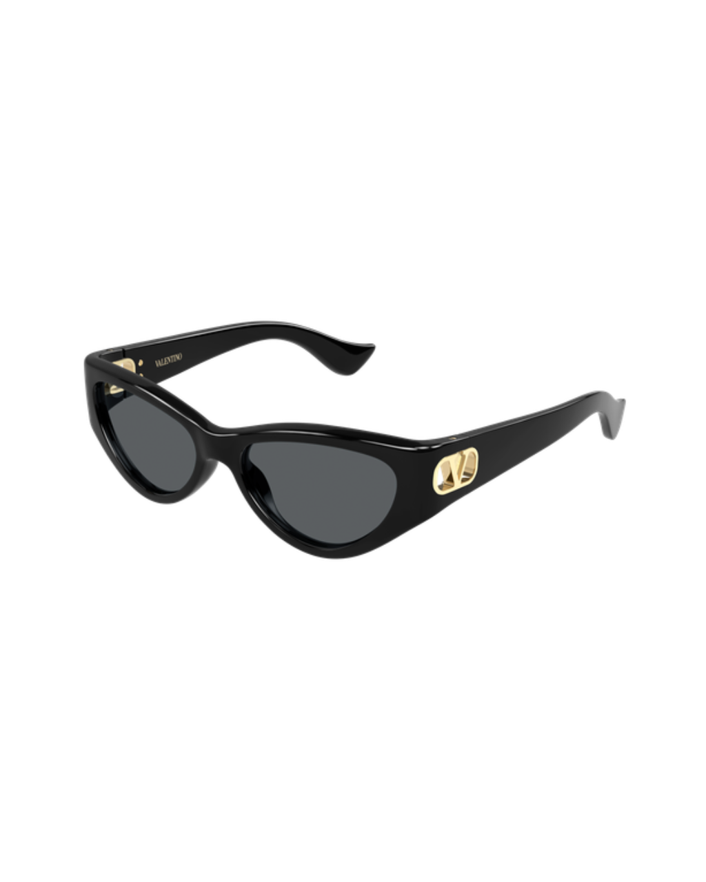 Valentino Cat-Eye Oval Sunglasses - Black/Grey