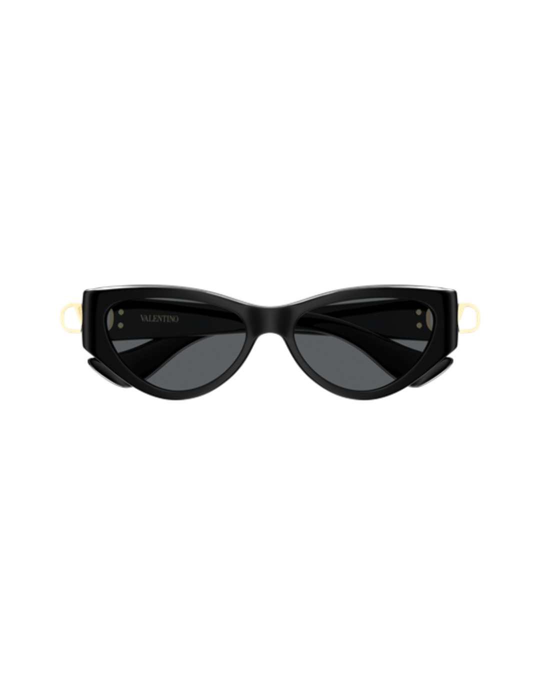 Valentino Cat-Eye Oval Sunglasses - Black/Grey