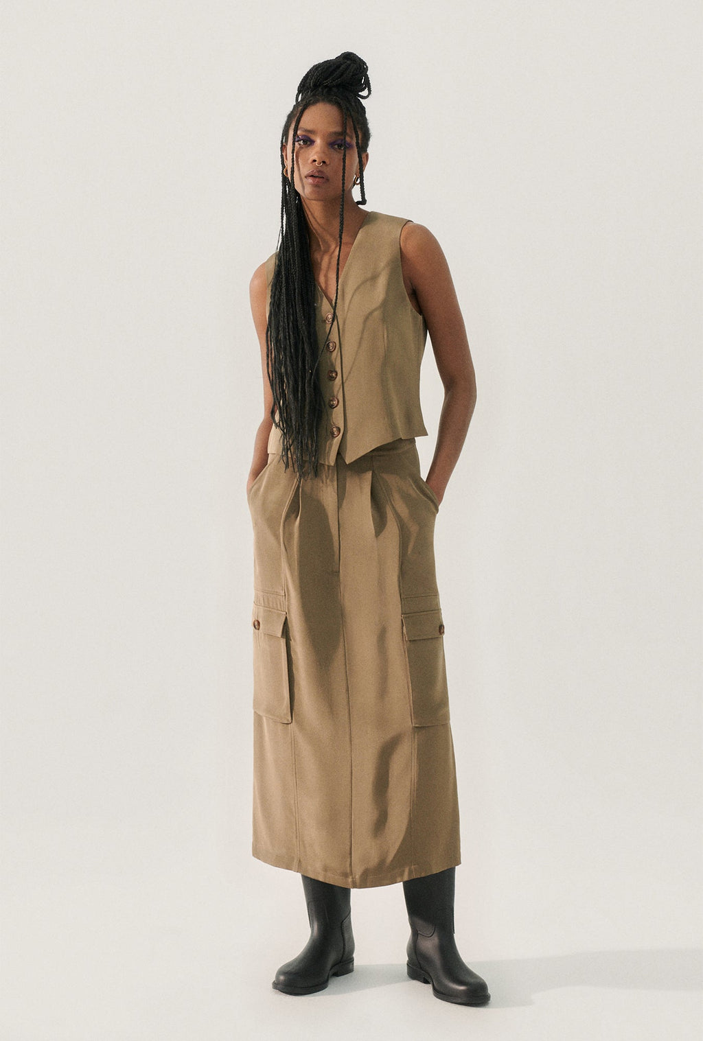 Silk Laundry CDC Long Suit Skirt - Cub