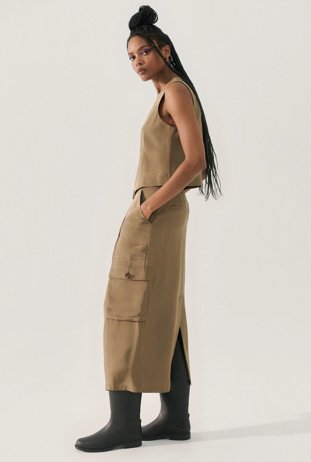 Silk Laundry CDC Long Suit Skirt - Cub