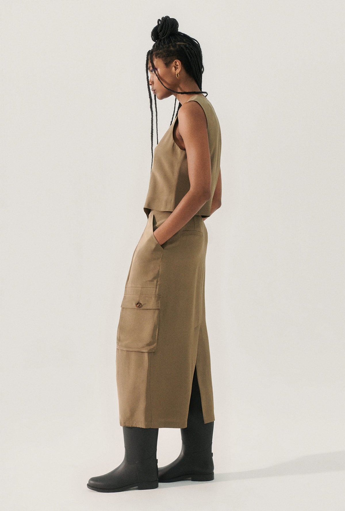 Silk Laundry CDC Long Suit Skirt - Cub